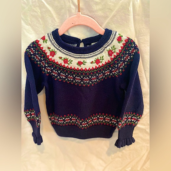 PERFECT CONDITION Janie & Jack size18-24 months floral sweater. - Picture 1 of 5